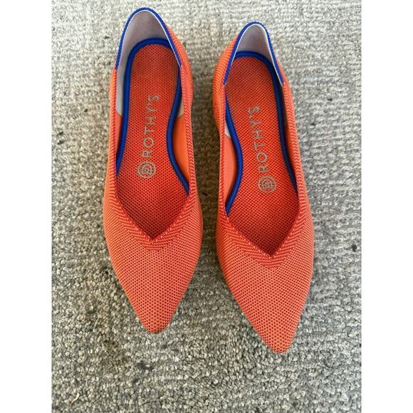 Rothy’s The Point persimmon orange womens flat shoe size 7 China (real) - Picture 3 of 8